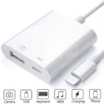 ⁦محول كاميرا USB يمكن ارتداؤه 3.0 الى 8 دبابيس مع منفذ الشحن, محول iOS OTG, بلانك⁩ - الصورة ⁦3⁩