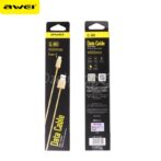 ⁦كابل Awei CL - 960 1منفذ M USB 3.0 سلك كابل مضفر من النايلون من النوع C عالي الجودة⁩ - الصورة ⁦3⁩