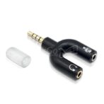 Adaptateur séparateur Audio AUX 3.5mm 4p vers AUX 3p Microphone et casque – Image 2