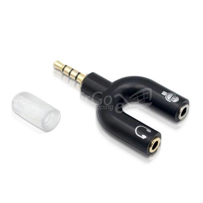 1-31.jpg Adaptateur séparateur Audio AUX 3.5mm 4p vers AUX 3p Microphone et casque – Image 2