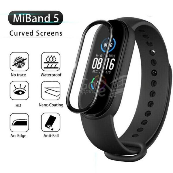 فيلم واقية ثلاثية الأبعاد من الألياف الزجاجية الخزفية المرنة , لـ MI BAND 5