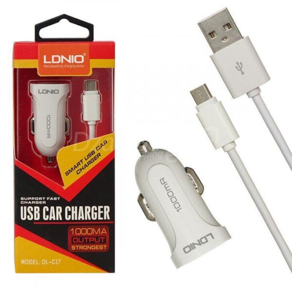 Chargeur auto ORIGINAL LDNIO12v V8 1A 2USB