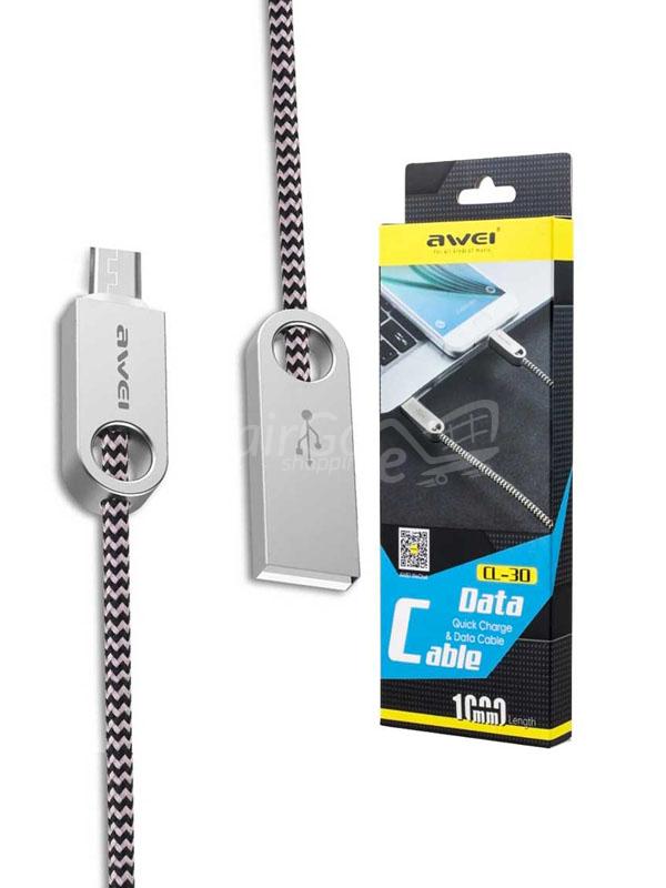 1308532.jpg CABLE Awei CL – 30 5V 2.4A Micro USB Charge Data Transfer Cord 1M – Image 1