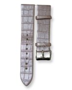 حزام ساعة من جلد التمساح الصناعي مقاس 22 ملم وردي فاتح/ساعة ذكية/ساعة متصلة