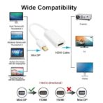 Adaptateur Mini Displayport Dp Mâle ( Thunderbolt ) Vers Hdmi Femelle 4K 2K MacBook – Image 2