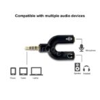 Adaptateur séparateur Audio AUX 3.5mm 4p vers AUX 3p Microphone et casque – Image 3