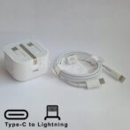 محول طاقة APPLE USB C iPhone12 pro max 20W كابل Lightning USB C - الصورة 2