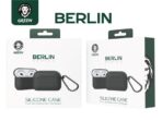 حافظة سيليكون خضراء لسماعات Airpods 3 من سلسلة Berlin GREEN LION الأصلية