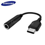محول من النوع ج 3.5 mm Jack Câble Audio D'origine Samsung noir auxiliaire - الصورة 2