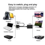 Adaptateur Convertisseur Vga Male Avec Audio To Hdmi Femelle Full Hd 1080P Noir – Image 2