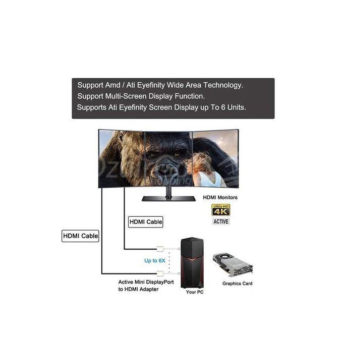 4-9.jpg Adaptateur Mini Displayport Dp Mâle ( Thunderbolt ) Vers Hdmi Femelle 4K 2K MacBook – Image 4