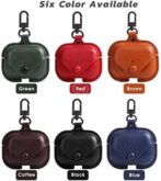 ⁦حالة AirPods 3 غطاء حماية لسماعات الأذن اللاسلكية بتقنية البلوتوث من الجلد الأصلي لحقيبة شحن Apple AirPods⁩ - الصورة ⁦4⁩