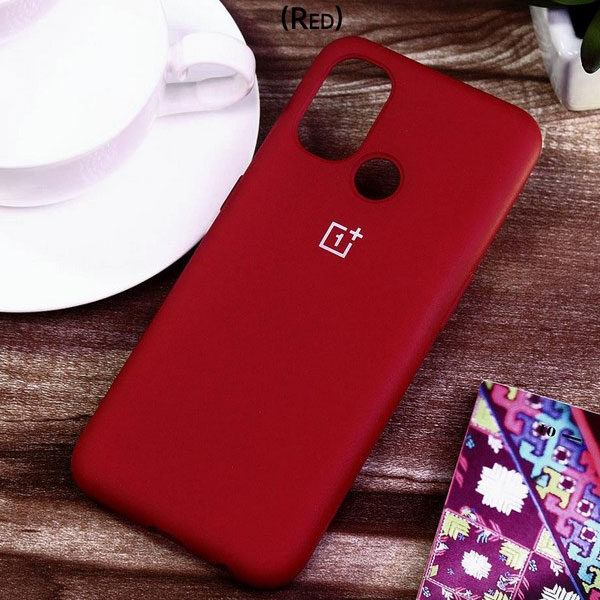Coque en silicone d'origine 1+ NORD N10 باللون الأحمر لهاتف OnePlus