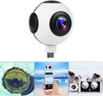 720 360 degrés caméra panoramique VR caméra HD 12m photo,vidéo double grand Angle lentille en temps réel couture sans couture pour Smartphone Android