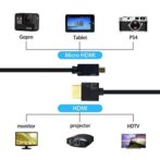 HDMI ذكر إلى مايكرو HDMI ذكر كابل ذهبي - 1.5 م - الصورة 2