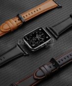 ⁦حزام ساعة للمكالمات مصنوع من الجلد عالي الجودة مقاس 38 ملم/40 ملم متصل/ساعة ذكية⁩ - الصورة ⁦2⁩