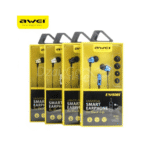 سماعات أذن سلكية صغيرة ستيريو معدنية للألعاب مع ميكروفون للهاتف اللوحي باللون الأسود - الصورة 2