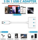adaptateur 3en1 Type-C / Type C + 2 port Auxiliaire MacBook iPad smartphone jh-098 – Image 4