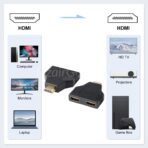 1 HDMI ذكر إلى 2 HDMI أنثى محول المقبس الفاصل كابل Y الخائن