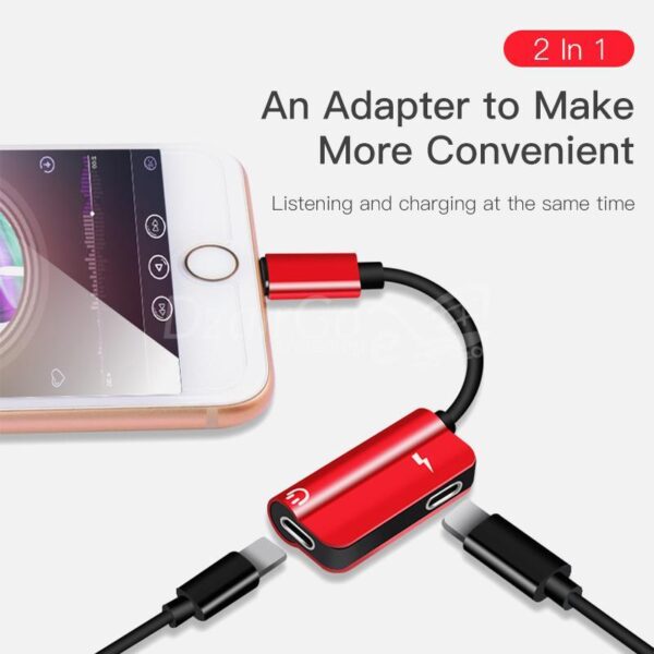 Adaptateur de charge Apple Dual Lightning 2 في 1 للآيفون