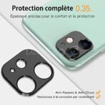 ⁦Anneau de Protection d'objectif d'appareil photo pour iPhone 11 طلاء الألمنيوم⁩ - الصورة ⁦2⁩