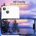 Verre trempé 9H pour Iphone 14/14PLUS Protecteur d'écran de caméra CD anneau de caméra Protecteur d'objectif de caméra pour iphone14 14 PLUS 14+ – Image 2