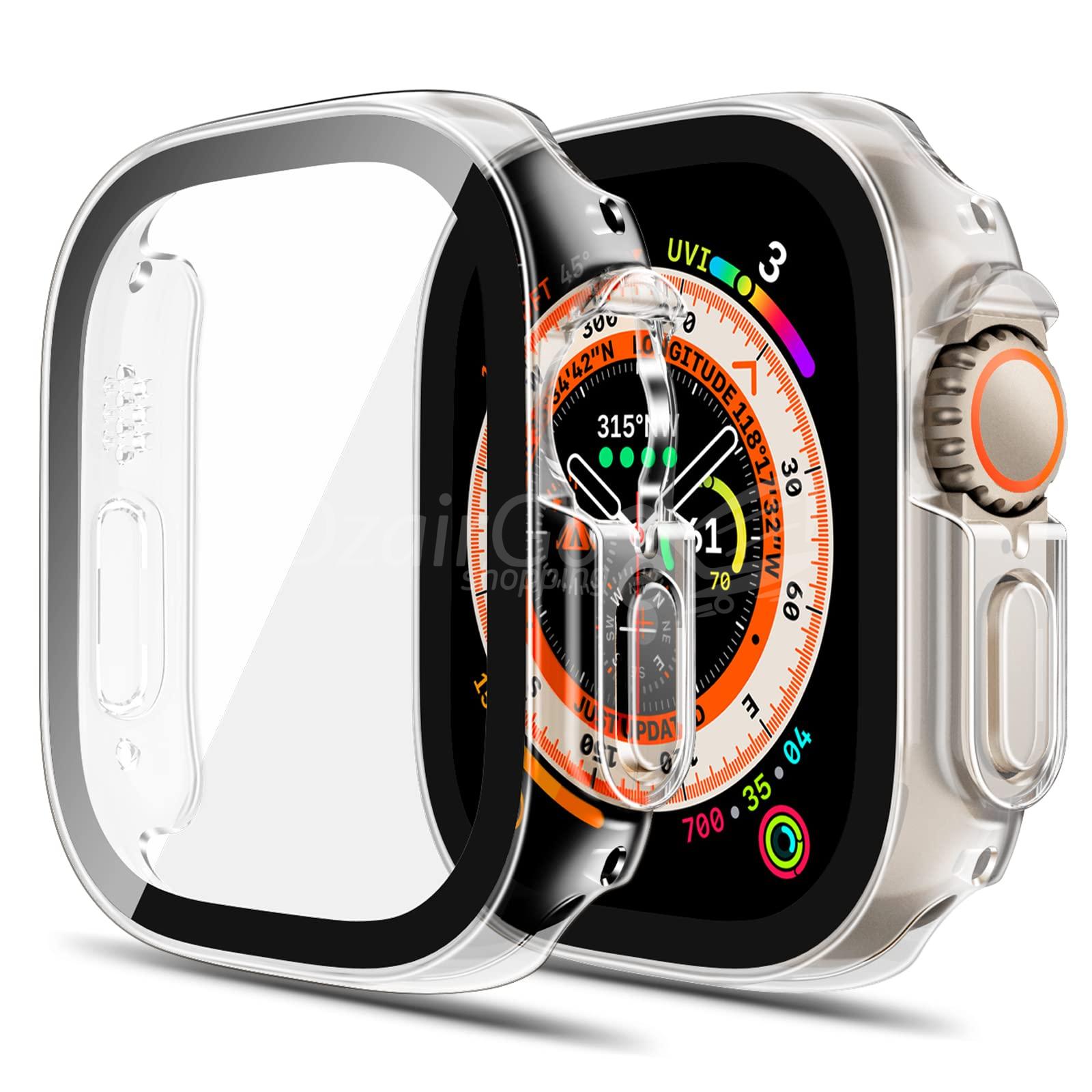 71PJ25a-wL-1.jpg Coque avec Protecteur d'Ecran 49MM pour Apple Watch Ultra Transparent. smartwatch /montre connectée – Image 2