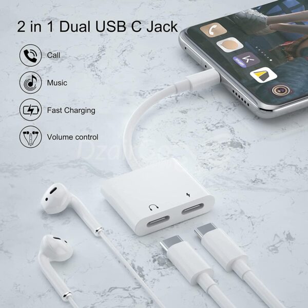 محول يو اس بي سي من النوع سي,2 في 1 Macbook iPad Smartphone JH032