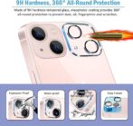 ⁦Protecteur de verre d'objectif d'appareil photo pour Apple iPhone 14 زائد⁩ - الصورة ⁦2⁩