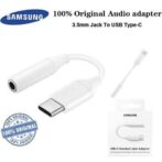 Adaptateur type c 3.5 mm Jack Câble Audio D'origine Samsung blanc auxiliaire – Image 2
