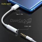 Adaptateur type c 3.5 mm Jack Câble Audio D'origine Samsung blanc auxiliaire – Image 3