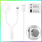 Câble de chargeur magnétique 2 en 1 pour telephone Apple et Watch . smartwatch /montre connectée