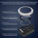 Objectif pour Samsung Galaxy S23 Ultra protection Caméra Arrière s23ultra lentille – Image 3