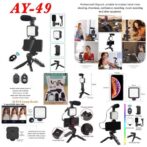 Kit D'enregistrement ay49 Vidéo Pour Smartphones et apreille photo standart AY-49
حامل الهاتف للتصوير الإحترافي ،متعدد الاستخدام – Image 5