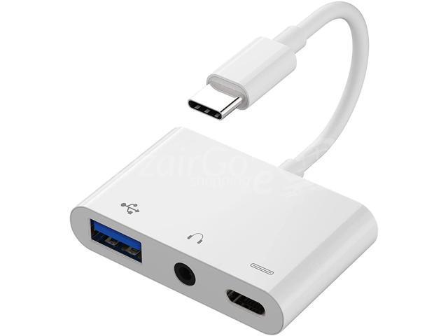 A623D220207193K6R2B.jpgr to Jackسماعات الرأس -محول التسجيل Adaptateur Type C 3en1 vers Jack 3.5 vers USB C pour Écouteurs -live recording adapter - الصورة 1