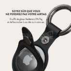 porte-clés en cuir simili pour Apple Airtag, étui de protection pour Apple AirTag, Bluetooth, traceur de localisation – Image 4