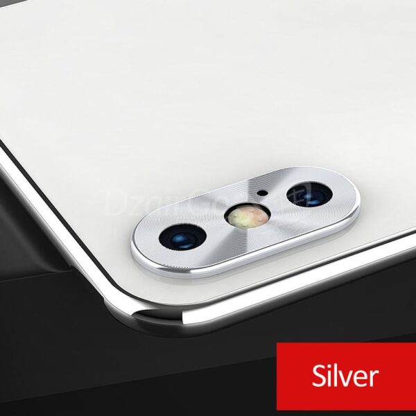 Protection caméra d'objectif d'appareil photo pour iPhone X XS placage en aluminium