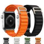 Bracelet boucle Alpine pour Apple Watch, en tissu et Nylon, confortable, pour IWatch Ultra 42MM/44MM/45MM/49MM série 7 6 5 3 Se 8 . smartwatch /montre connectée – Image 4