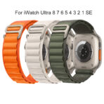Bracelet boucle Alpine pour Apple Watch, en tissu et Nylon, confortable, pour IWatch Ultra 42MM/44MM/45MM/49MM série 7 6 5 3 Se 8 . smartwatch /montre connectée – Image 2