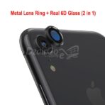 Anneau de Protection d'objectif d'appareil photo pour iPhone XR, placage en aluminium