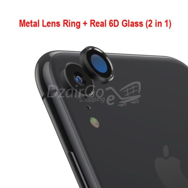 Anneau de Protection d'objectif d'appareil photo pour iPhone XR, placage en aluminium