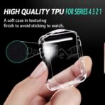 Coque avec Protecteur d'Ecran 38MM pour Apple Watch Transparent TPU. smartwatch /montre connectée – Image 3