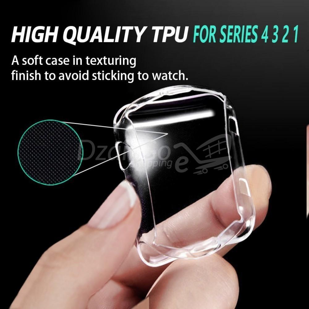 Coque-de-protection-compl-te-Ultra-mince-en-TPU-HD-pour-Apple-Watch-pour-Apple-Watch-4.jpg_Q90-4.jpg Coque avec Protecteur d'Ecran 38MM pour Apple Watch Transparent TPU. smartwatch /montre connectée – Image 3