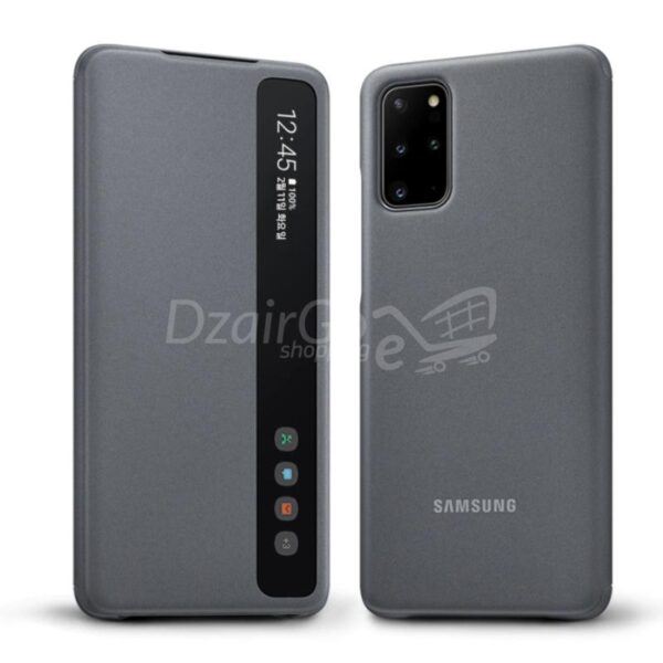 POCHETTE S20+ NOIR Coque de téléphone Samsung originale avec vue miroir intelligente, étui pour GALAXY  S20 Plus