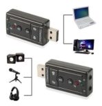 Carte Son Audio Externe Usb Vers To Jack 3.5Mm Virtual 3D 7.1 Avec Microphone – Image 2