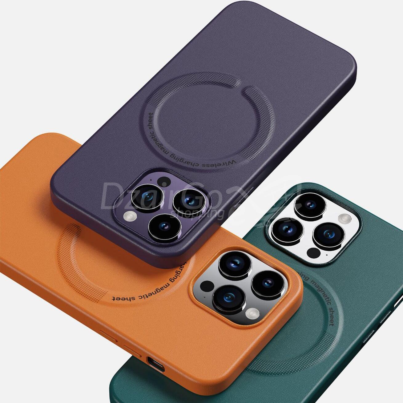 fggg_1024x1024@2x.jpgية من الجلد الفاخر Magsafe لهاتف iPhone Étui arrière Magsafe en cuir de qualité supérieure pour iphone 14 PRO MAX - الصورة 1
