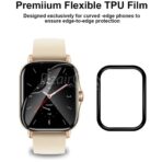 Film de protection d'écran en Tpu pour Amazfit GTS 2 /جي تي اس / جي تي اس 2e, تغطية ثلاثية الأبعاد كاملة, مرن, منحن, عالية الدقة, شفاف - الصورة 2