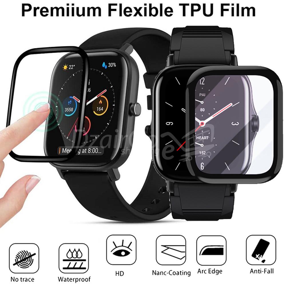 Film-de-protection-d-cran-en-Tpu-pour-Amazfit-GTS-2-GTS-gts-2e-couverture-compl.jpg_Q90.jpg Film de protection d'écran en Tpu pour Amazfit GTS 2 /GTS / gts 2e, couverture complète 3D, souple, incurvé, HD, transparent – Image 1