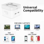 شاحن Apple New Trend 35W ثنائي المنافذ USB-C محول طاقة مدمج سريع الشحن FR لهاتف iPhone 13/14 - الصورة 3