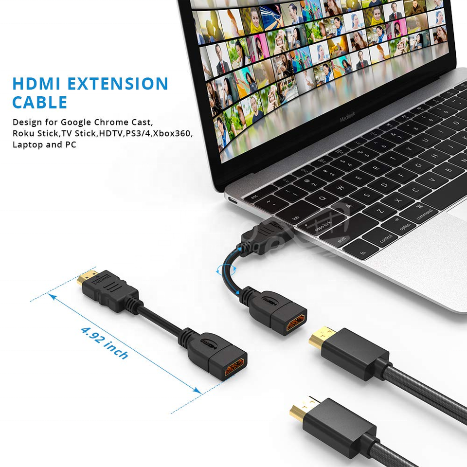 H24df82e56b844551b9760683e1575f64B.png_960x960.png câble d'extension HDMI 2.0 mâle vers HDMI femelle 4K – Image 1